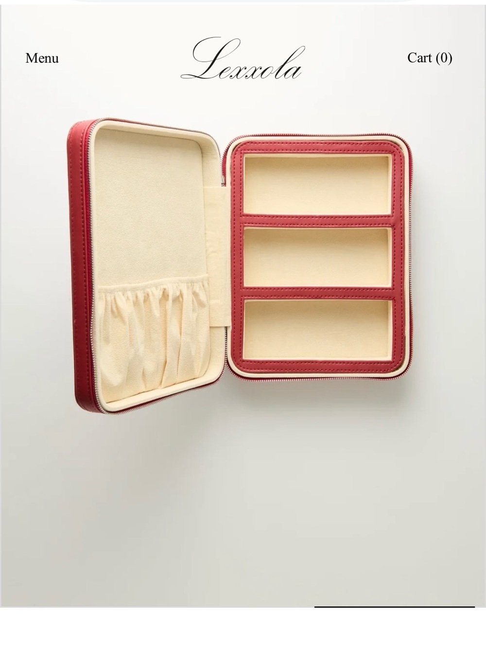 Lexxola - Jet-Setter: Cherry Red Travel Case - Picture 3 of 5
